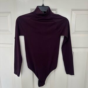 Aritzia - Babaton Deep Plum Long Sleeve Bodysuit